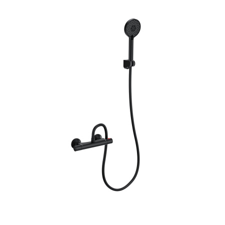 Смеситель для душа с термостатом WONZON & WOGHAND, Черный матовый (WW-B1005-A-MB)