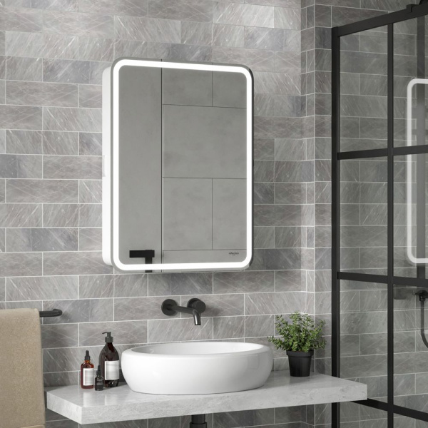 Зеркало-шкаф Reflexion Circle LED 550х800 RF2106SR