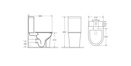 Унитаз-компакт SANTA напольный безободковый Cerutti SPA CT8916