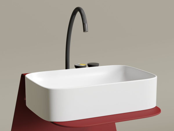 Умывальник чаша накладная прямоугольная Ceramicanova Element 605*380*150мм, белый матовый, CN6053MW