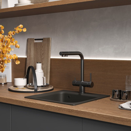 Кухонная мойка Reflexion Base RX0743BL, черный