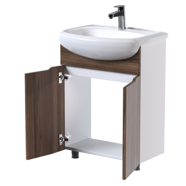 Тумба д/ванной MIXLINE "ЛИВАДИЯ-60" шимо темный-белый под ум. Арго-60 (549698)