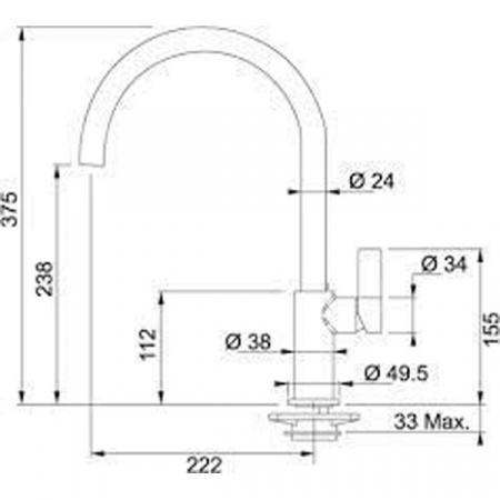 Смеситель для мойки Franke Ambient графит, 115.0296.781