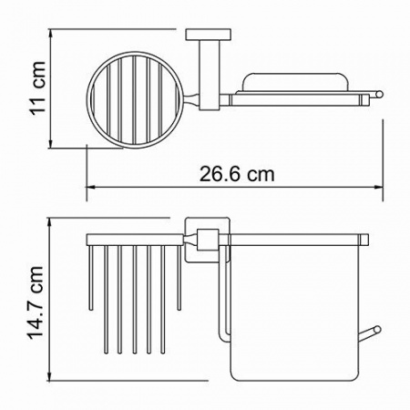 Держатель туалетной бумаги и освежителя WasserKRAFT Lippe K-6559