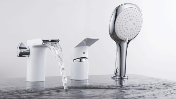 Смеситель на борт ванны D&K Berlin DA1434216, белый