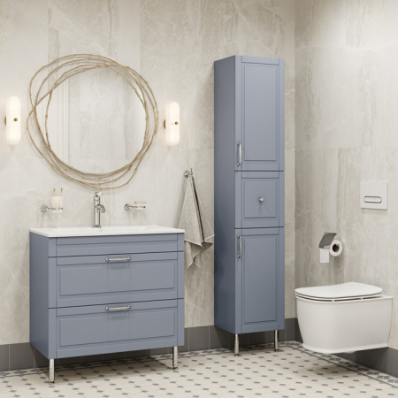 Тумба IDDIS с умывальником, напольная, 100 см, светло-серый, Oxford  (OXF10L1i95K)