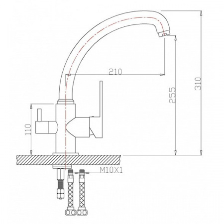 Смеситель для мойки ZorG ZR 315 YF-33 BRONZE