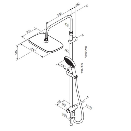 Душевая система AM.PM 940000300 Merkur