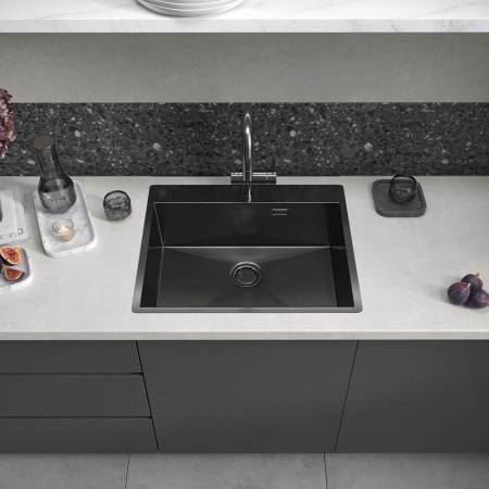 Кухонная мойка Reflexion Iseo RX2260BL оружейная сталь
