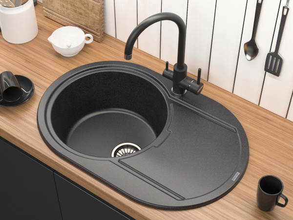 Смеситель для кухни Paulmark ESSEN Es213211-401(AN), антрацит