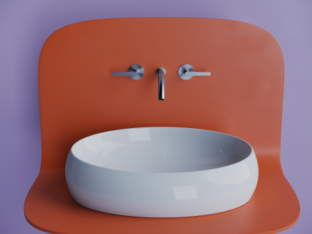 Умывальник чаша накладная овальная Ceramicanova Element 560*390*150мм, Белый, CN5033