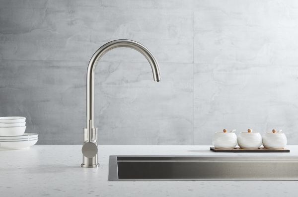 Смеситель для кухни Paulmark ESSEN Es213211-NI, никель