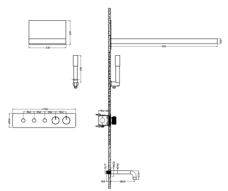 Встроенная душевая система Boheme Fusion с термостатом, MATT WHITE с изливом, 131-2-MW