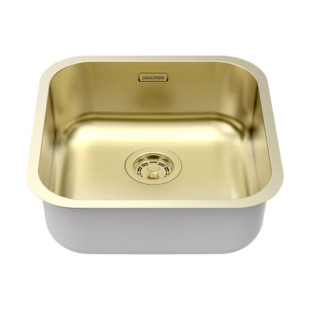 Мойка Paulmark VELLO 44 UNI VE44-LG 446х446х180 мм, нержавеющая сталь, светлое золото