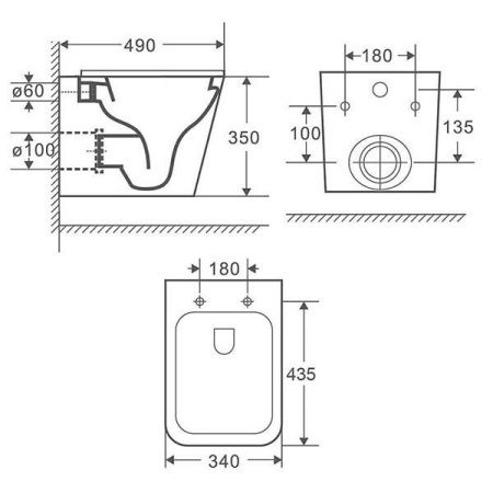 Унитаз с инсталляцией WeltWasser AMBERG 497 ST + GELBACH 004 MT-BL + AMBERG RD-WT