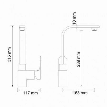 Смеситель для кухни Wasserkraft Dinkel 5807