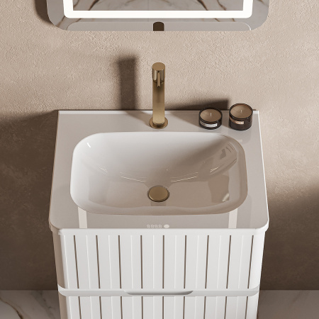 Тумба под умывальник Belux подвесная Осло 60-02 Белый матовый