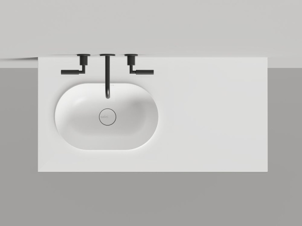 Раковина столешница Salini ONDA EDGE OVAL, белый, 14022041MN