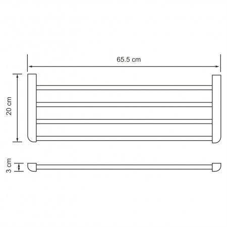 Полка для полотенец WasserKRAFT Kammel K-8311