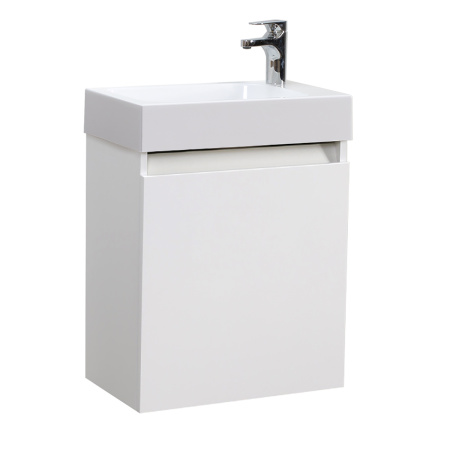 Тумба под умывальник Belux подвесной Темпо 50, белый глянцевый