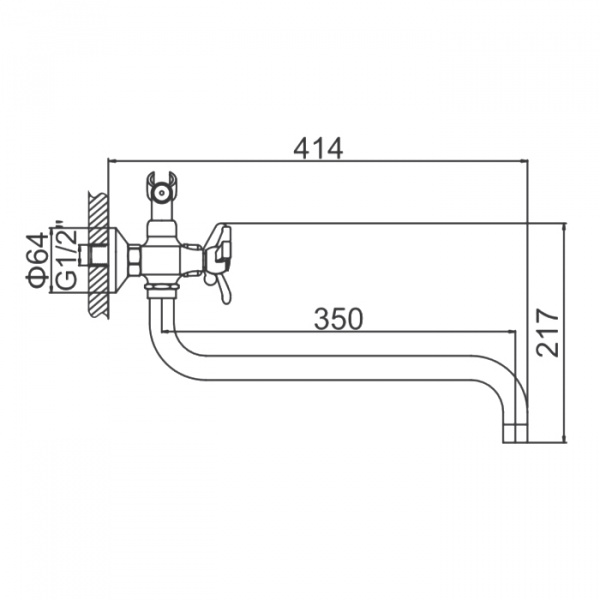 Смеситель для ванны Ledeme H12 L2612-2