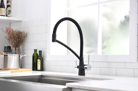 Смеситель для кухни Paulmark SIЕGEN Si213111-401, антрацит