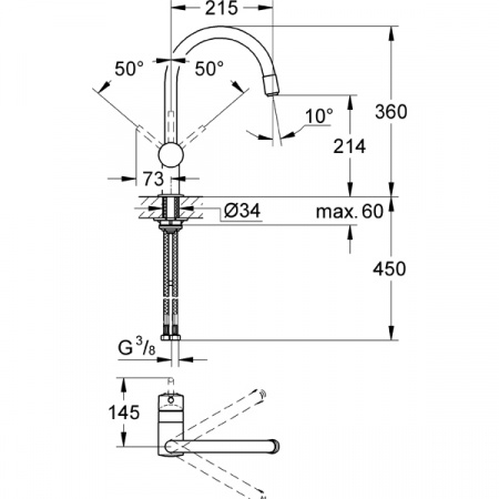 Смеситель для мойки Grohe Minta 32918000