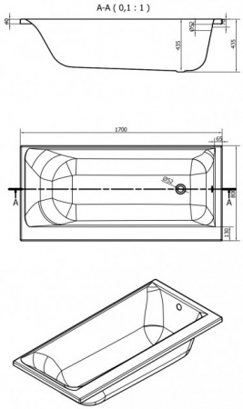 Акриловая ванна Cersanit Smart 170x80 L P-WP-SMART*170-LNL