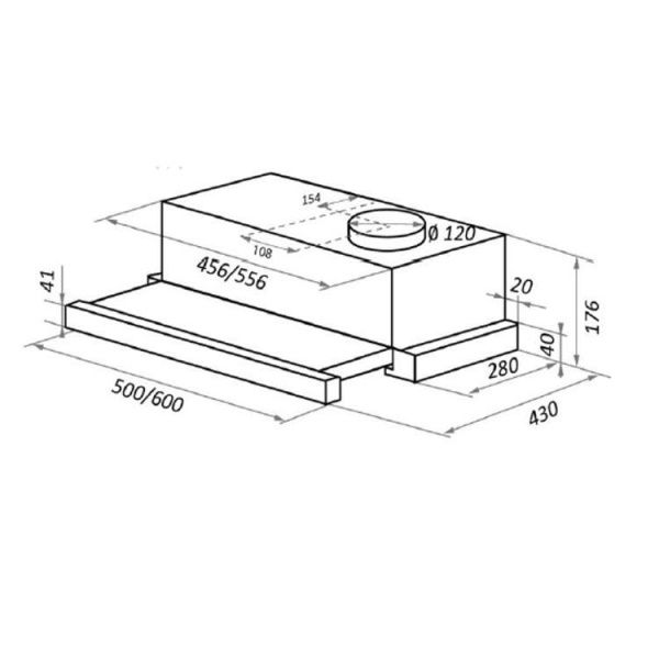 Кухонная вытяжка HOMSair FLAT 60 белый