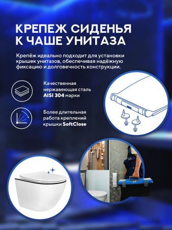 Подвесной безободковый унитаз Amore di Mare Delio Line Black P203, антивсплеск, фарфор, сиденье дюропласт микролифт, быстросъемная крышка