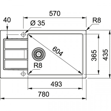 Кухонная мойка Franke Sirius SID 611-78/45 Cерый 114.0571.523