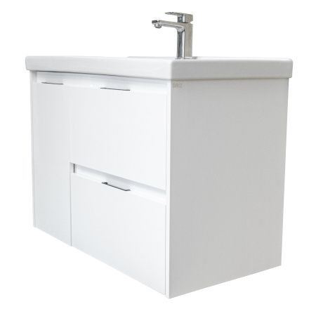 Тумба подвесная BRIZ Вена 90 с умывальником Грэйс, 239 03-20090-15 00 БЕЛ