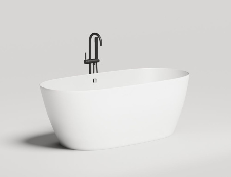 Ванна отдельностоящая Salini SOFIA LIGHT с переливом, S-Sense, глянцевый белый 103711G