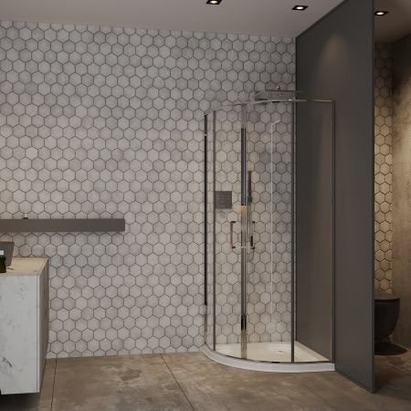 Душевой уголок Roxen Doha 55080-90 (90х90) стекла прозрачные/профиль хром