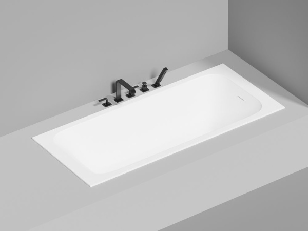 Ванна встраиваемая Salini ORLANDA KIT 180x80 покраска по RAL полностью, S-Stone, матовый 102122MF