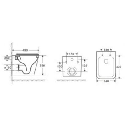 Унитаз с инсталляцией WeltWasser AMBERG 350 ST + GELBACH 004 GL-WT + AMBERG RD-CR