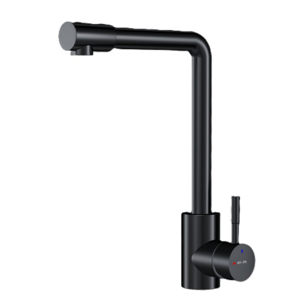 F85B05022 X-Joy S, Смеситель для кухни AM.PM с L-изливом, черный