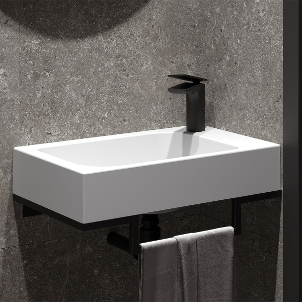 Набор для туалетной комнаты Belux Темпо-2 Черный [HR0900], левый