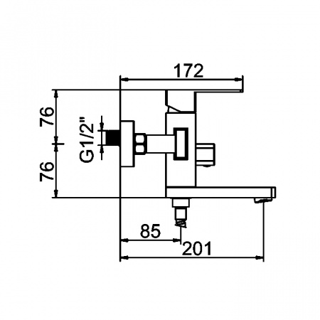 Смеситель для ванны Ledeme H733 L73233