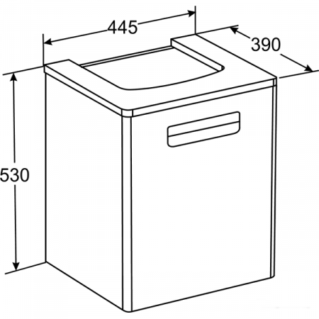 Roca The Gap Тумба фиолетовая 45 (ZRU9302743) с умывальником 327477000