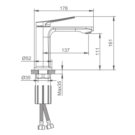 Смеситель для раковины Splenka S40.10.06, черный