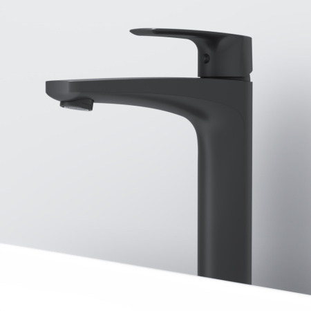 F90A92022 Gem Смеситель для умывальника AM.PM высокий, черный.