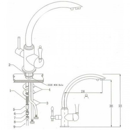 Cмеситель для мойки Kaiser Vincent 31244-10