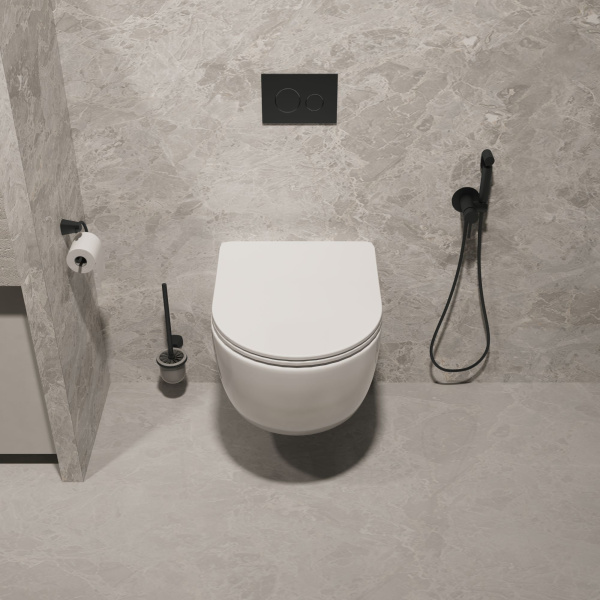 Унитаз подвесной Vincea Tornado Evo VT1-34ST, цвет белый, ультратонкое soft-close сиденье