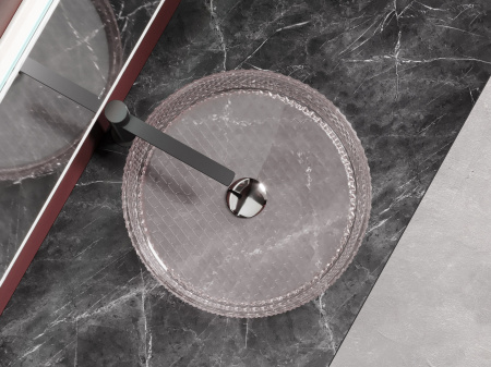 Умывальник чаша накладная круглая Ceramicanova Cristal 360*360*112мм, розовый, CN6061