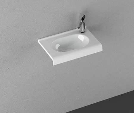 Раковина ISVEA Sentimenti накладная 450*300*165 1 справа цвет белый 10SM50045SV