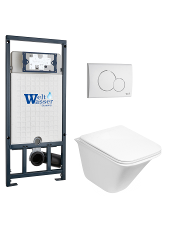 Комплект инсталляции с унитазом Weltwasser MARBERG 507 + ROTBACH 004 GL-WT + MAR 507 RD GL-WT