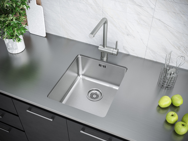 Смеситель для кухни Paulmark SPRING Sp212067-SS, нержавеющая сталь