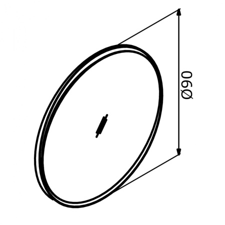 Зеркало ORKA Moonlight 90x90 c LED подсветкой, бежевый матовый
