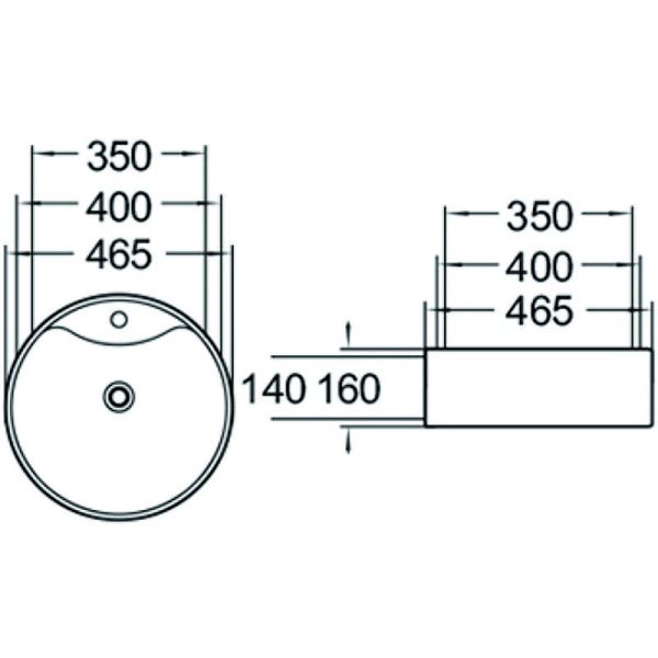 Раковина SantiLine SL-1069MB 42х42 матовая черная